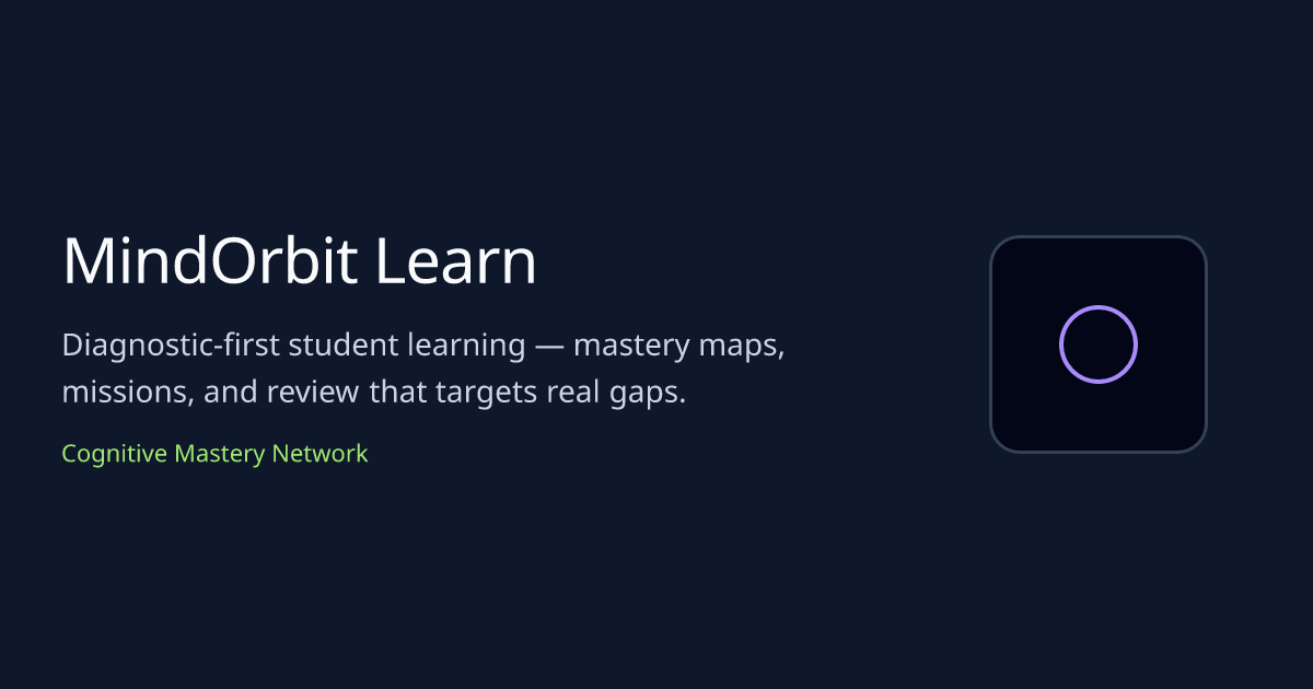 MindOrbit Learn — Cognitive Mastery Network